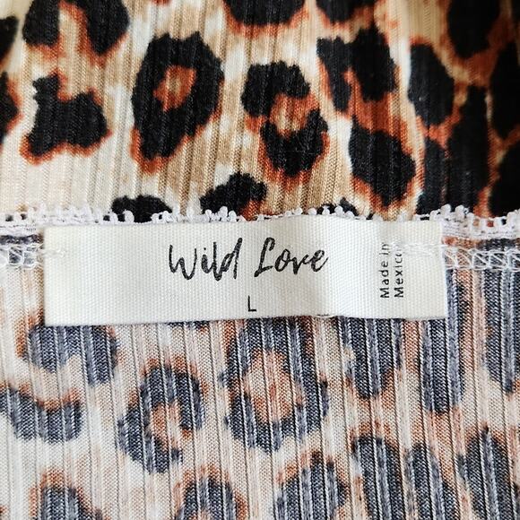 Vintage Wild Love Women's Leopard Print Cropped Tank Top Size Med Lace Coquette - Picture 6 of 8
